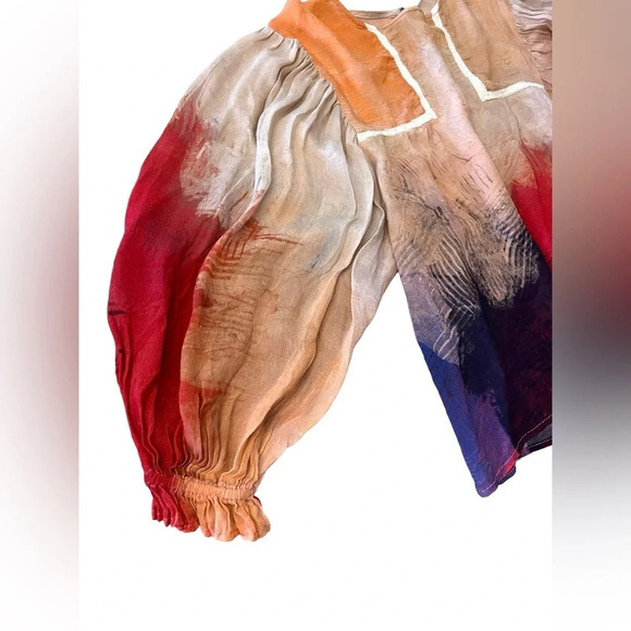 Anthropologie Bl^nk London Shira Peasant Blouse - Picture 2 of 9